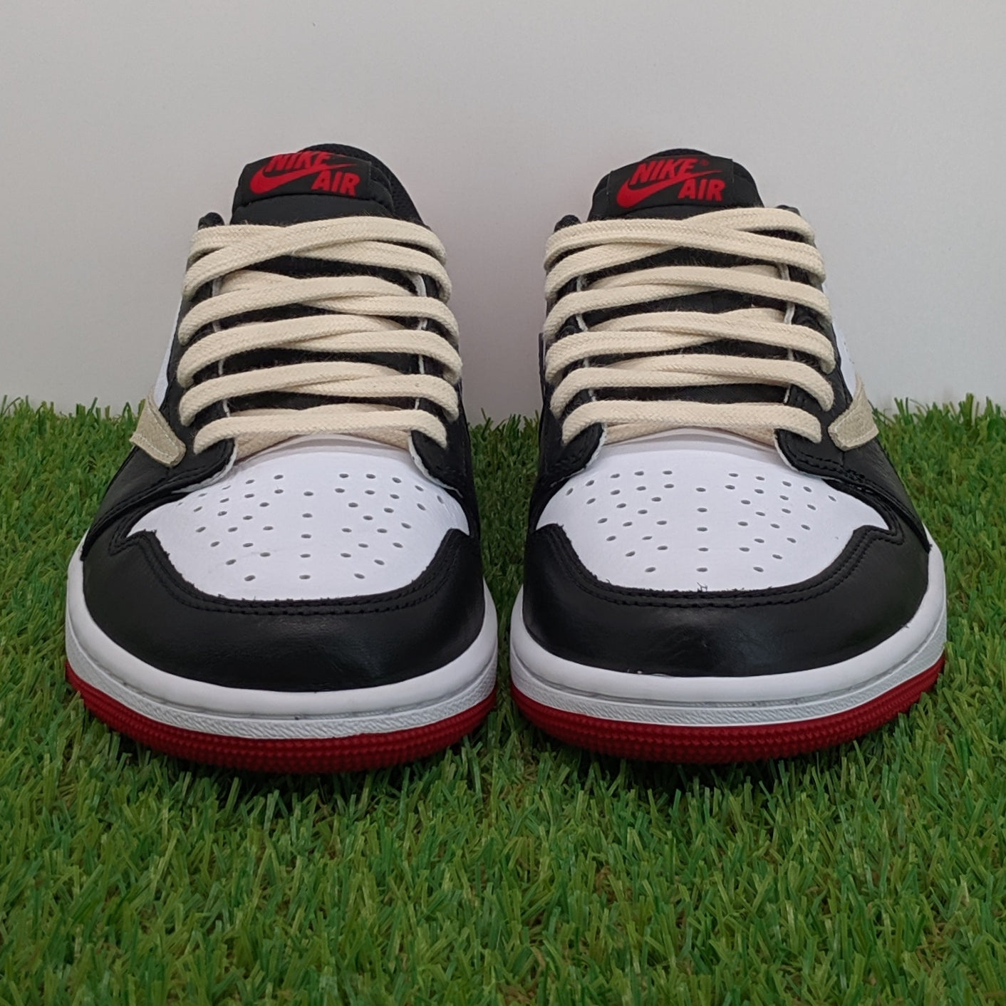 AJ1 low red fragment travis custom