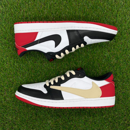 AJ1 low red fragment travis custom