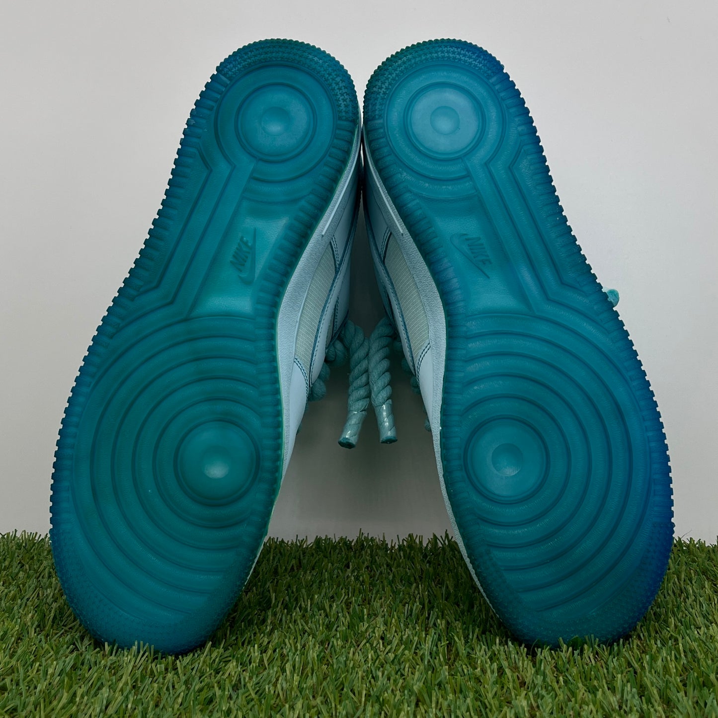 AF1 low rope laces turquesa