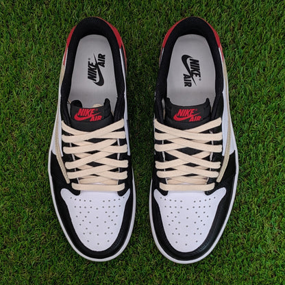 AJ1 low red fragment travis custom