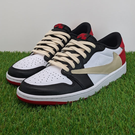 AJ1 low red fragment travis custom