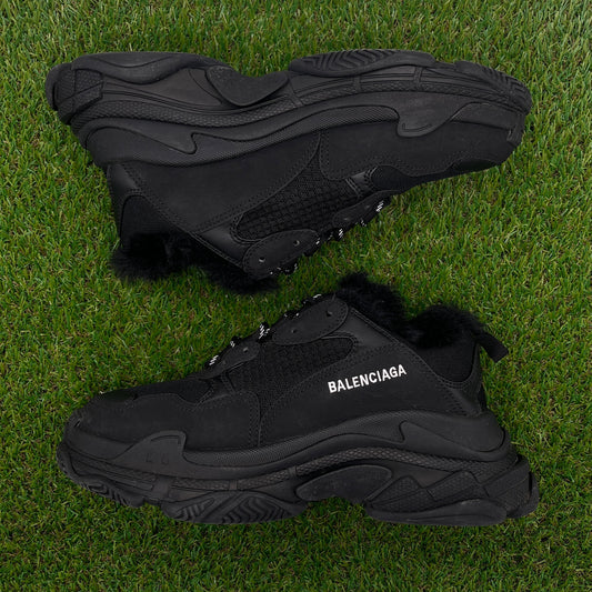 Balenciaga Triple S Fur Negro (41)