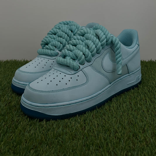 AF1 low rope laces turquesa
