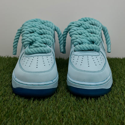 AF1 low rope laces turquesa