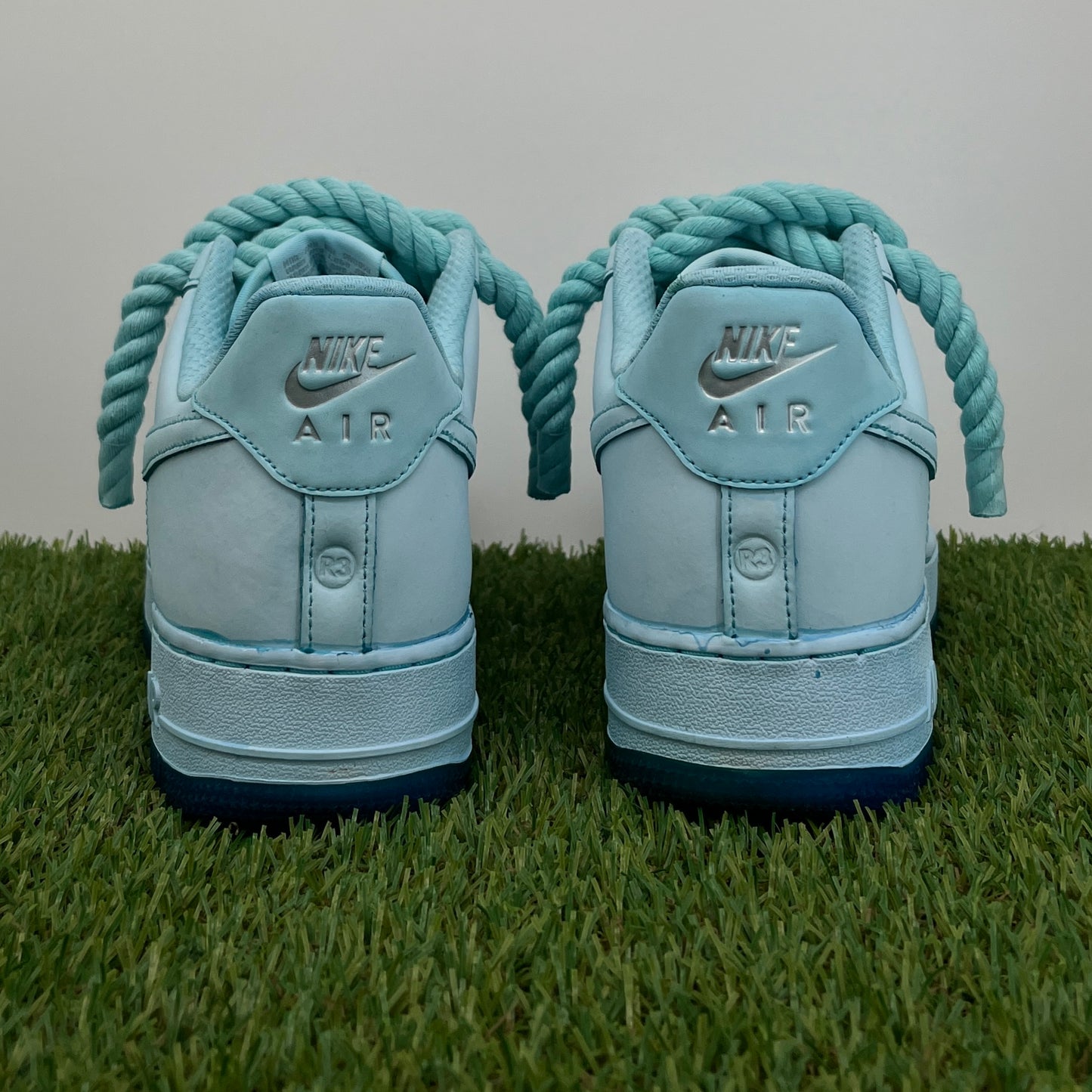 AF1 low rope laces turquesa